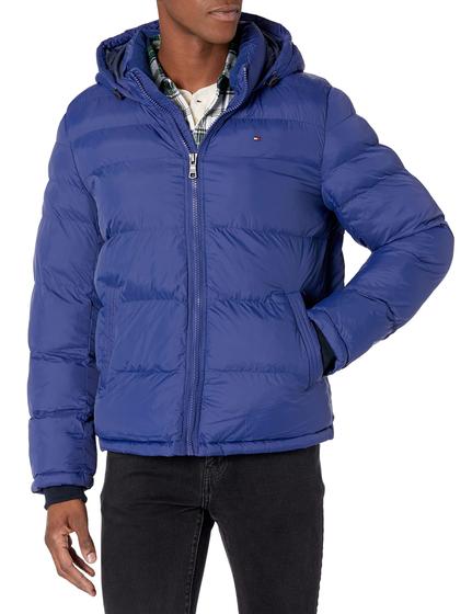 Imagem de Jaqueta Tommy Hilfiger masculina com capuz, azul royal, pequena