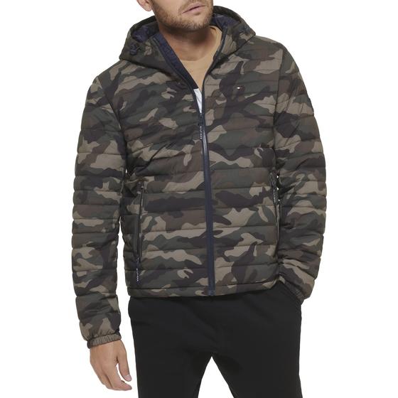 Imagem de Jaqueta Tommy Hilfiger Stretch Poly com Capuz - Embalável - Estampa Camuflada