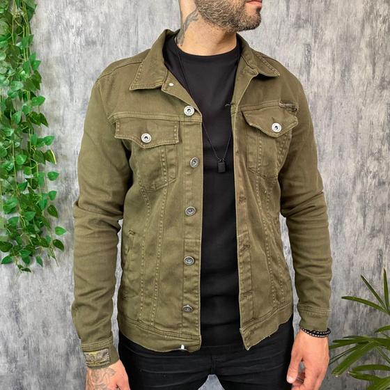 Jeans Camuflada Jacket Jaqueta Jeans Exercito Masculina Jaqueta