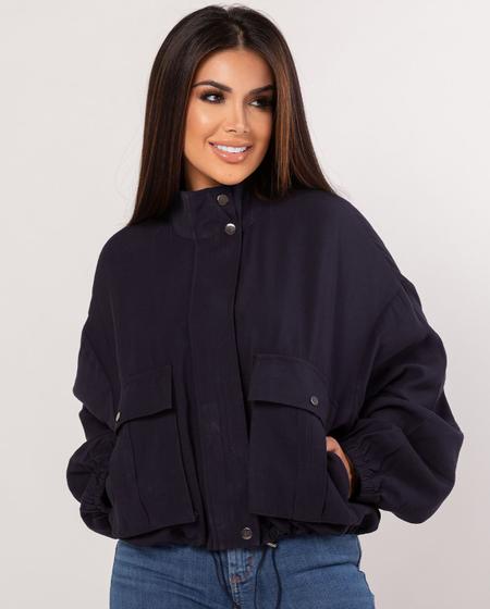 Imagem de Jaqueta Viscose Bomber Feminina 90229 Azul Marinho