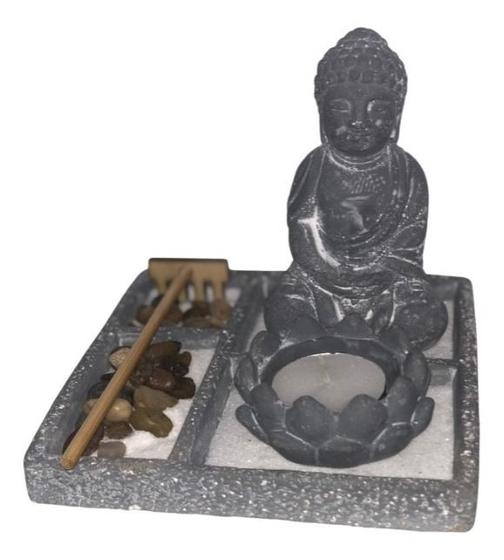 Imagem de Jardim Zen 15 Cm Buda Jardim Vela E Pedras Presente Cm Areia