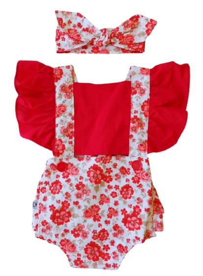 Imagem de Jardineira Body Romper Bebe Menina Cupkcake  Baby