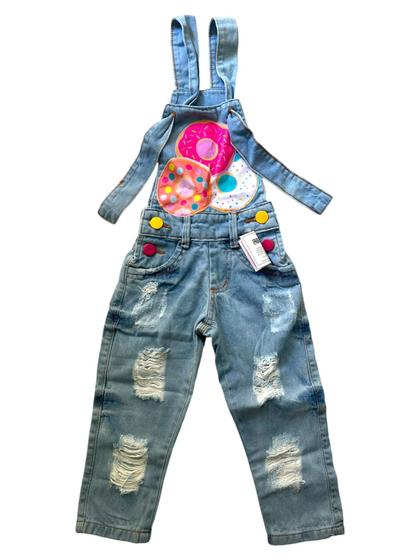 Imagem de Jardineira jeans infantil meninas