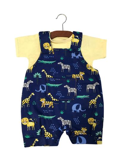 Imagem de Jardineira Menino Safari Animais Com Camiseta - Pandora Kids