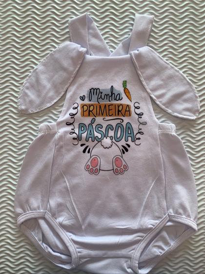 Imagem de Jardineira orelhinha personalizada Páscoa