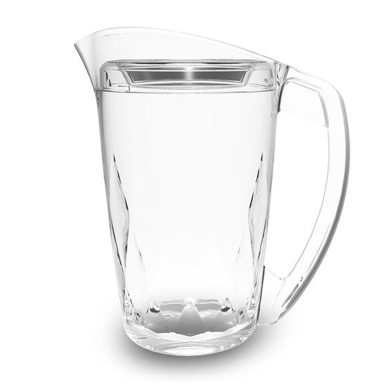 Imagem de Jarra Acrílica Plástico Geometric com Tampa para Suco, Água, Drinks e Refrescos - Capacidade 1500ml