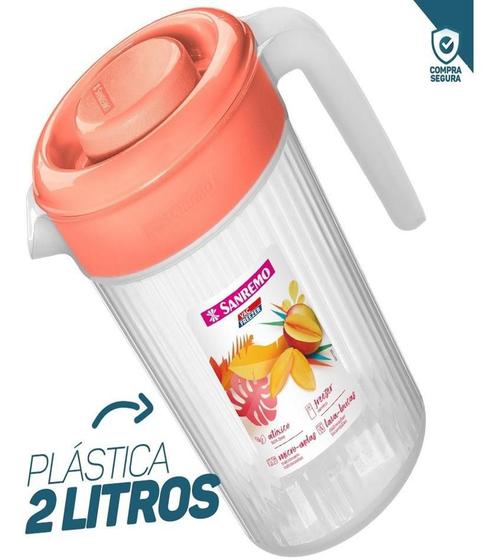 Imagem de Jarra Agua Suco Plástico Freezer Sanremo  2 Litros Sanremo