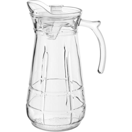 Imagem de Jarra Água Suco Tampa Acrilico Vidro 1,7l 26x10 Transparente