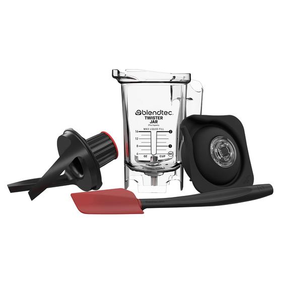 Imagem de Jarra Blendtec Twister 37oz com Espátula e Tampa Mini Gripper (Transparente)