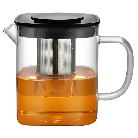 Imagem de Jarra Chaleira Vidro Borossilicato Com Infusor de Chá 1000ml