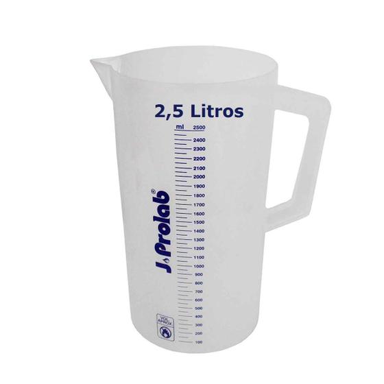 Imagem de Jarra Com Alça 2,5 Litros de Plástico Graduada em Silkscreen