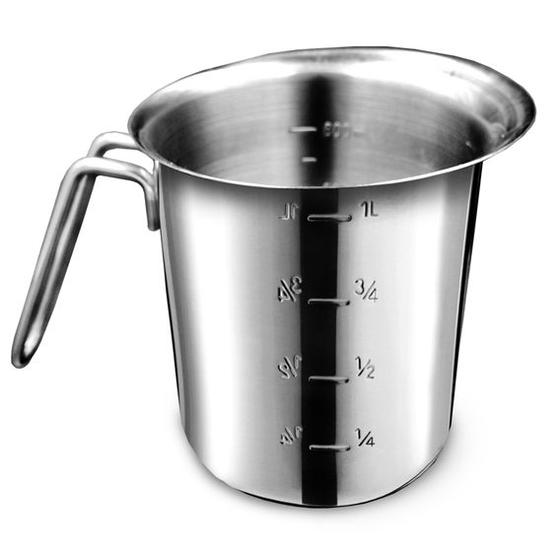 Jarra com medidor de inox 1 litro Menor preço em Jarra com medidor de inox 1 litro