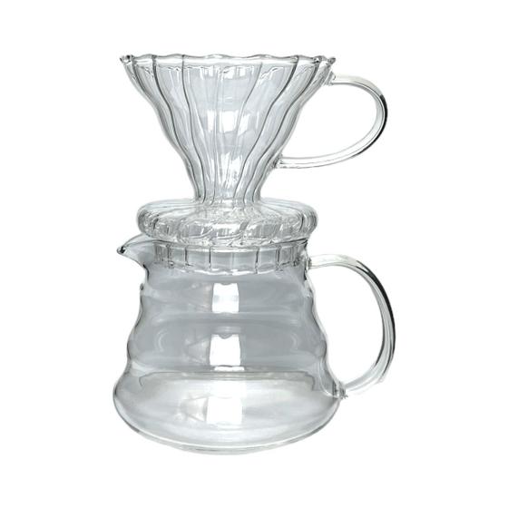 Imagem de Jarra Com Suporte Coador Filtro De Vidro Para Café 600ml