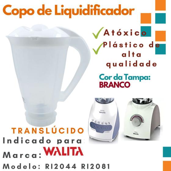 Imagem de Jarra Copo de Liquidificador p/ Walita Philips RI2044 Forte