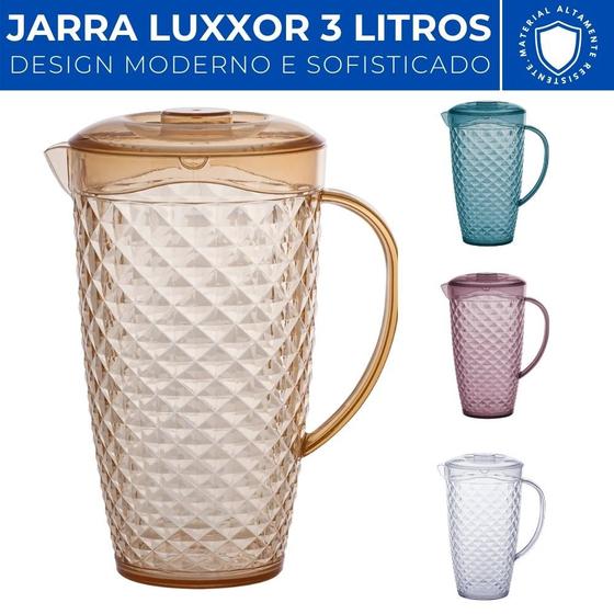 Imagem de Jarra De Acrílico Com Tampa Luxxor 3L Suco ou Água Paramount