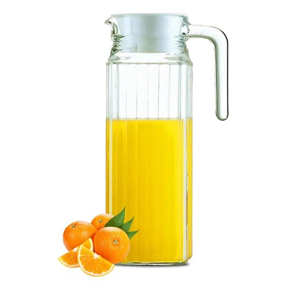 Jarra De Suco Agua Vidro Grosso Frigo C/tampa 1 Litro Menor preço em Jarra De Suco Agua Vidro Grosso Frigo C/tampa 1 Litro