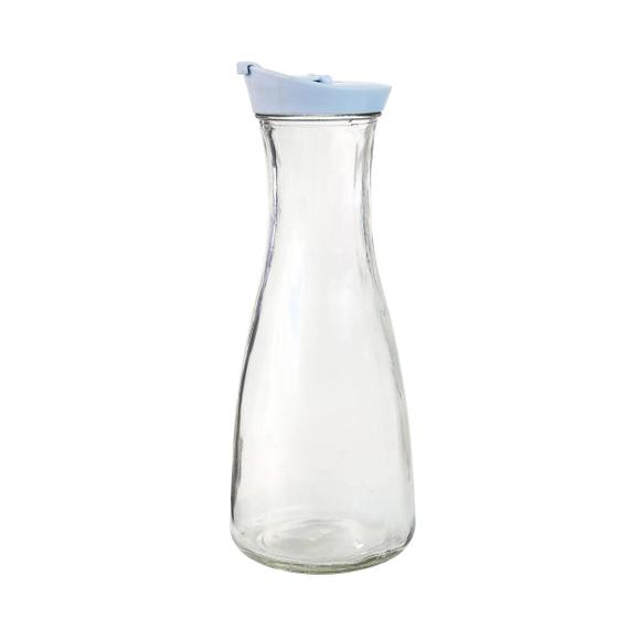 Jarra de vidro com tampa plástica 870ml Menor preço em Jarra de vidro com tampa plástica 870ml