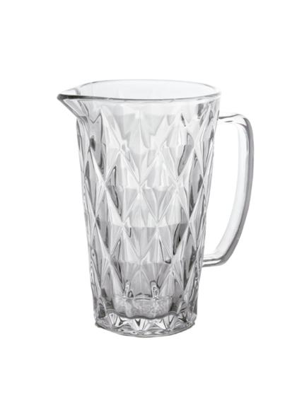 Imagem de Jarra De Vidro Diamond 1.2L Para agua Suco Drinks Chá Transparente Para Bares Luxo Restaurante