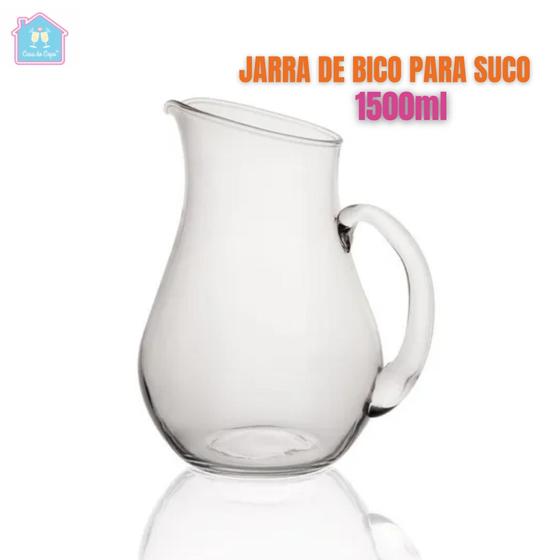 Imagem de Jarra De Vidro Para Suco Bico 1500 ml