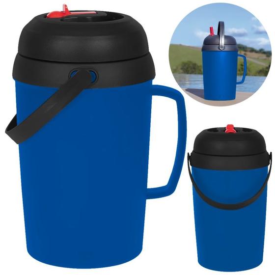 Imagem de Jarra Garrafa Termica 2,5 Litros com Bico Biggy Azul Mor