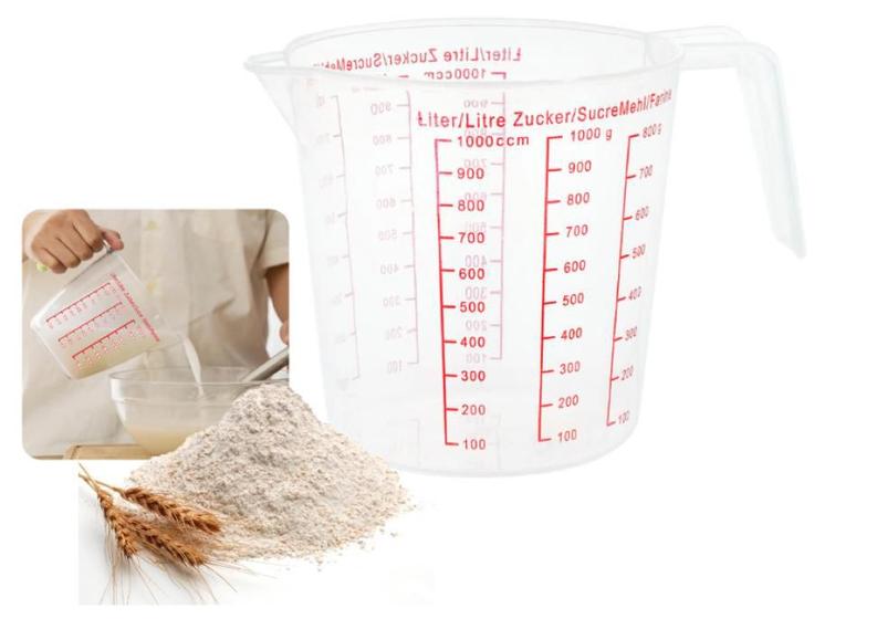 Jarra Medidora Graduada 1 Litro Com Alça de Plástico 1000 ml Menor preço em Jarra Medidora Graduada 1 Litro Com Alça de Plástico 1000 ml