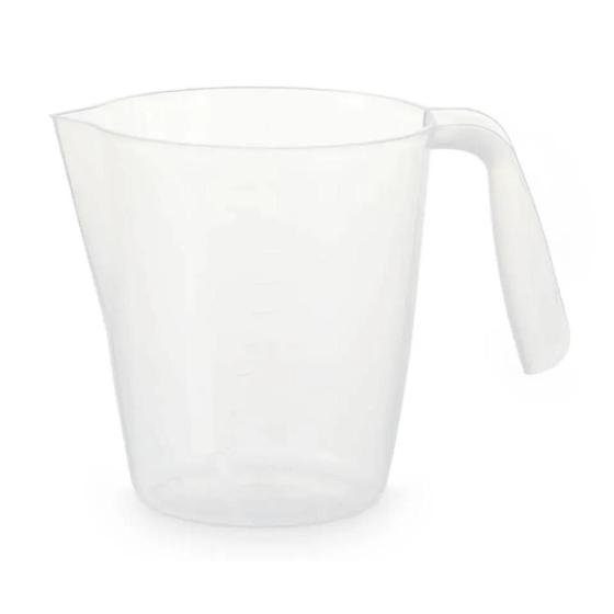 Imagem de Jarra Medidora Graduada 1L Receitas Cozinha Confeitaria Transparente Com Alça