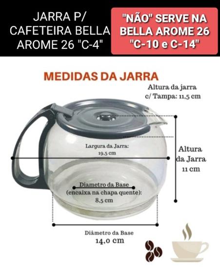 Imagem de Jarra p/ Cafeteira MONDIAL Bella Aroma 26 (NÃO SERVE NA BELLA AROME C-10)