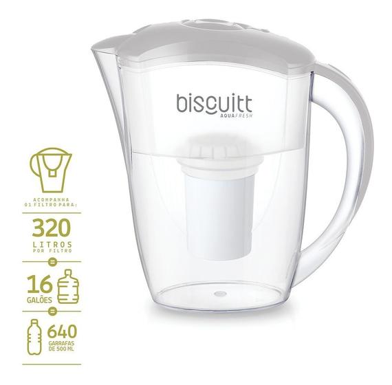 Jarra Purificador De Água Filtro Portátil Aquafresh Biscuitt Menor preço em Jarra Purificador De Água Filtro Portátil Aquafresh Biscuitt