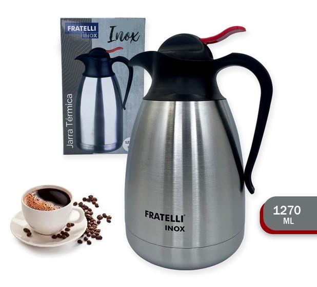 Imagem de Jarra Térmica Garrafa Inox 1270ml Cafeteira E Chaleira