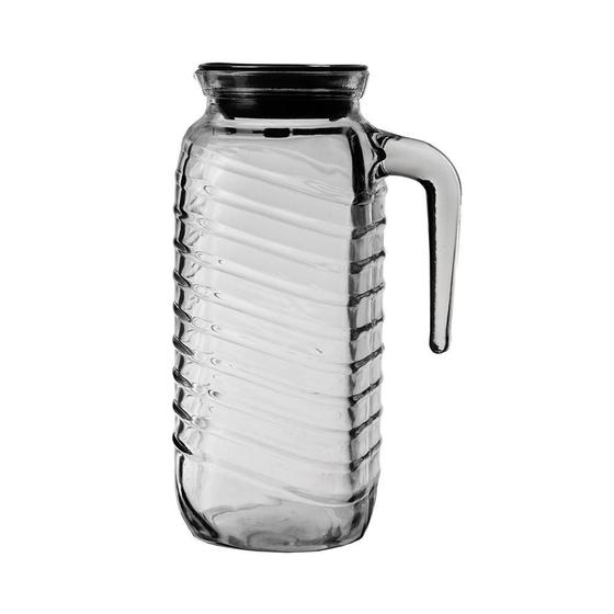 Imagem de Jarra Vidro Banding Com Tampa Água Suco Restaurante 1250Ml