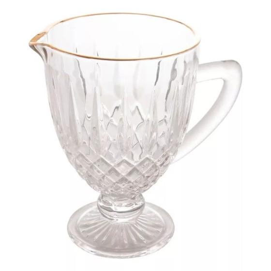 Imagem de Jarra Wolff Greek De Vidro Com Fio Dourado 1l