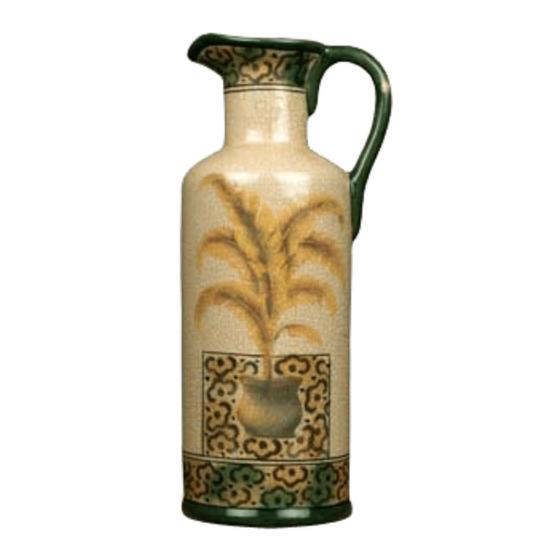 Imagem de Jarro (vaso) De Cerâmica Brilhante Com Acabamento Craquelê (14,5x12,5x34cm)