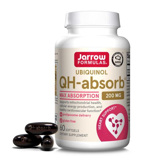 Imagem de Jarrow Fórmulas QH-absorver 200 mg - 60 Softgels - Co-Q10 de alta absorção - Forma Antioxidante Ativo do Co-Q10 - Suporta Produção de Energia Mitocondrial e Saúde Cardiovascular - 60 Porções