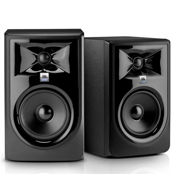JBL 308P MKII Par de caixas ativas 8" 2vias Studio Monitor Bivolt Preto Caixa Acústica