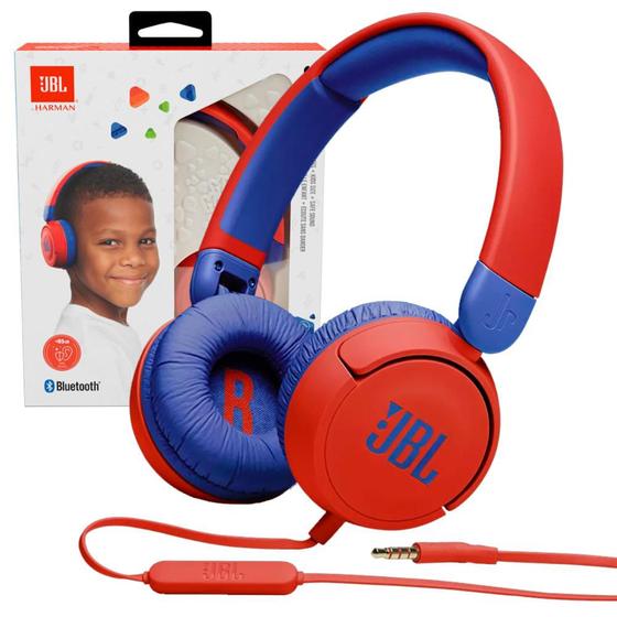 JBL Jr310 Fone de Ouvido Infantil On-Ear Microfone Integrado Vermelho Menor preço em JBL Jr310 Fone de Ouvido Infantil On-Ear Microfone Integrado Vermelho