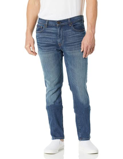 Imagem de Jeans Tommy Hilfiger THD Straight Fit para homens, lavagem média