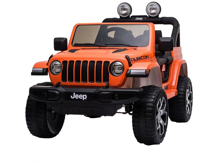 Jeep Elétrico Infantil Laranja Bandeirante - Wrangler 12V com Controle ...