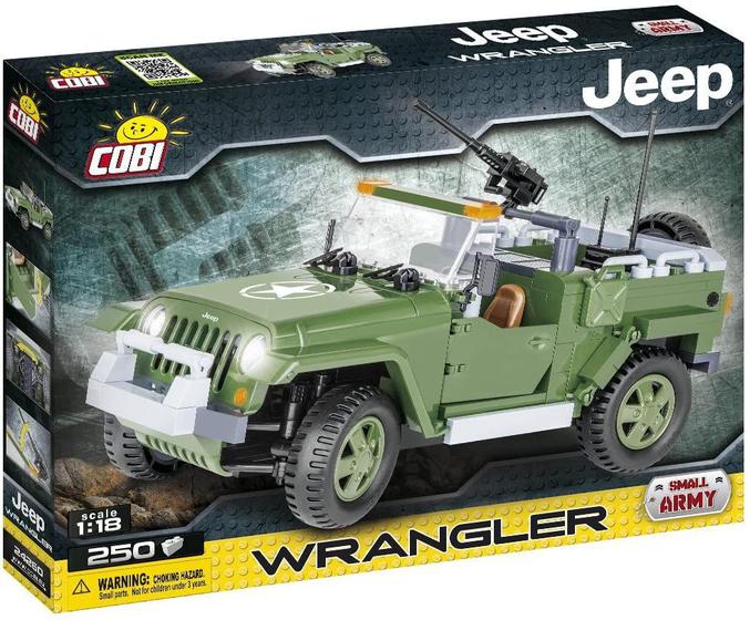 Imagem de Jeep Wrangler Militar - Blocos de Montar 250 Peças - 1/18 - Cobi