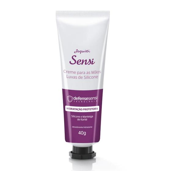 Imagem de Jequiti Creme Hidratante Para As Mãos Sensi Luva De Silicone 40g