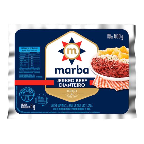 Imagem de Jerked Beef Charque Carne Seca Jabá Bovino Dianteiro Marba 500g