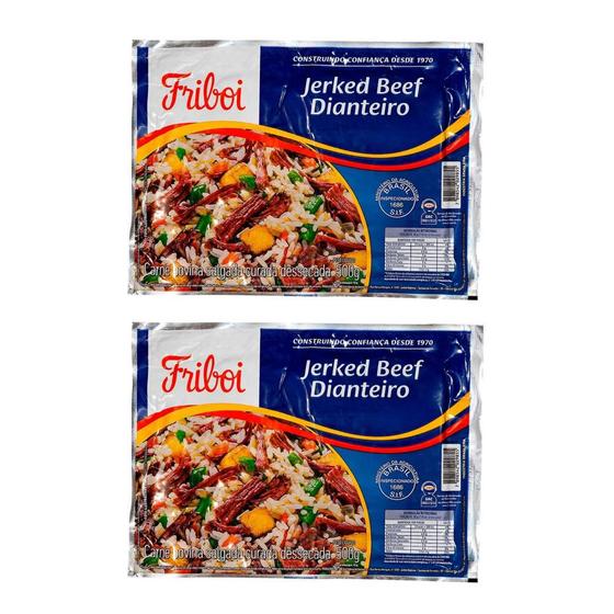 Imagem de Jerked Beef Charque Carne Seca Jabá Dianteiro Friboi 2x 500g