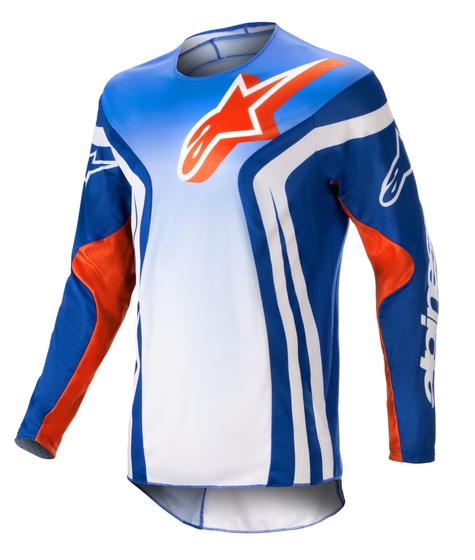 Imagem de Jersey Alpinestars Racer semi azul/laranja quente para homens XL