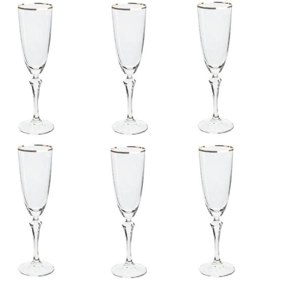 Imagem de Jg 06 tacas champanhe elizabeth cristal ecolog 200ml bohemia
