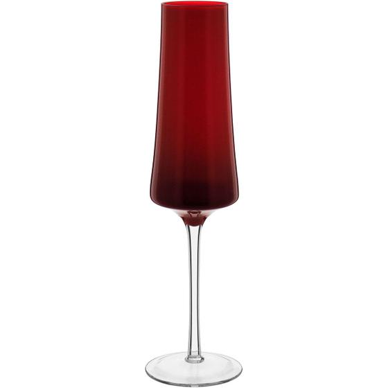 Imagem de JG 2PÇ TAÇAS CHAMPANHE HOME&CO LATOUR VIDRO 210ml 26x7x7cm VERMELHO