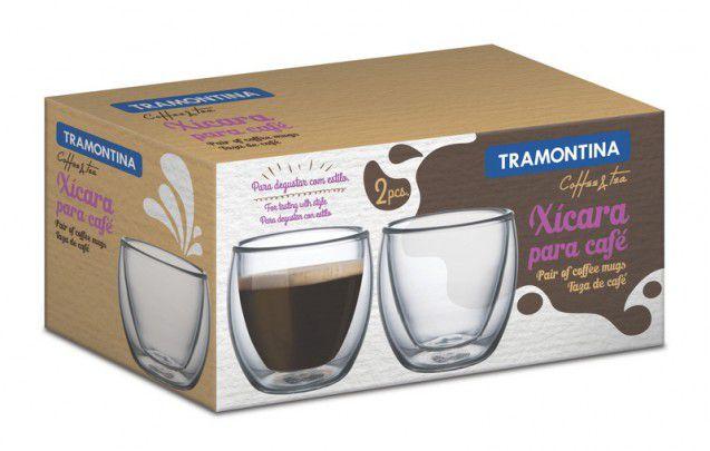 Jg. Xícaras Em Vidro P/ Café 2pcs Tramontina Menor preço em Jg. Xícaras Em Vidro P/ Café 2pcs Tramontina