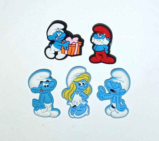 Imagem de Jibbitz pins para babuche smurf Kit com 5