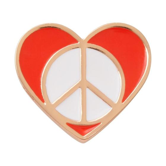 Imagem de Jibbitz sinal da paz no coração unico unico