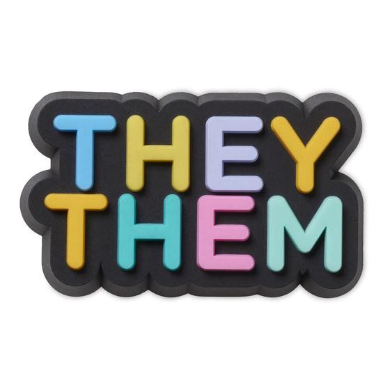 Imagem de Jibbitz they them pronome unico