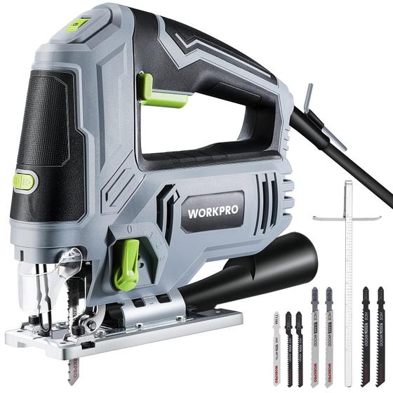 Imagem de Jigsaw WORKPRO 850W 6.5A elétrico com fio com 7 lâminas e acesso