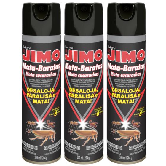 Imagem de Jimo Anti Baratas e Formigas Aerossol 3 unidades com 300ml cada